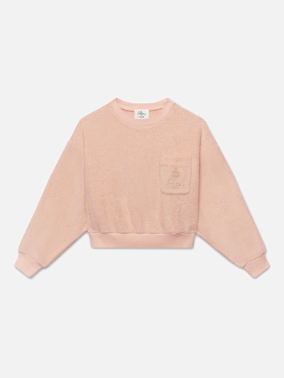 Frame Ritz Women's Terry Cropped Sweatshirt Ritz Pink Cotton