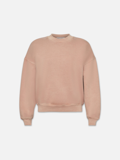 Frame Classic Crew Sweatshirt Blush Cotton In Pink