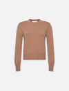 FRAME CASHMERE CLEAN CREW CAMEL WOOL