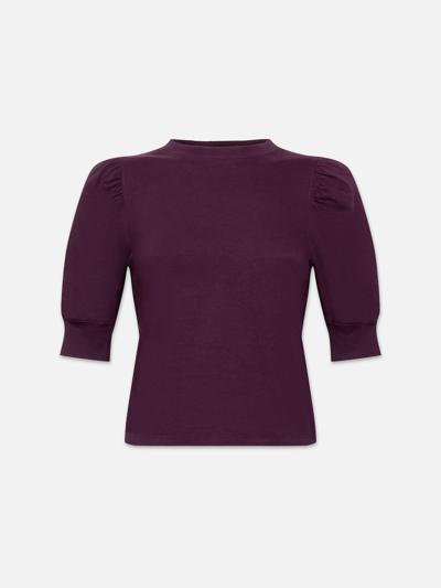 Frame Frankie T-shirt Plum Cotton In Purple