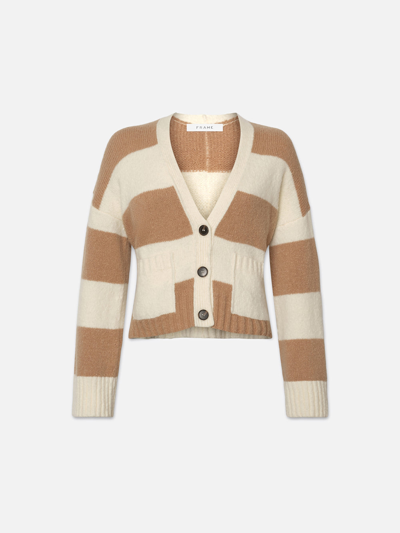 Frame Luxe Cardi Off White Multi In Brown