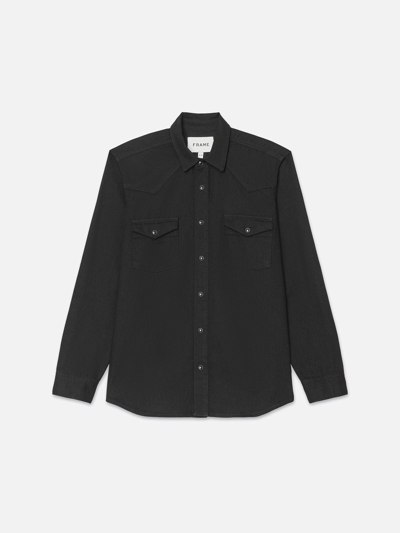 Frame Western Denim Shirt Black