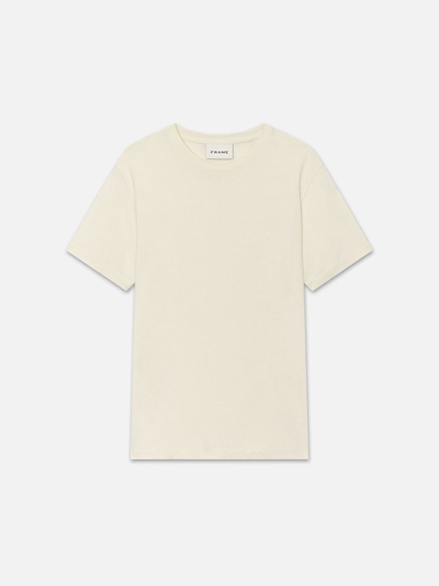Frame Logo T-shirt White Canvas 100% Cotton