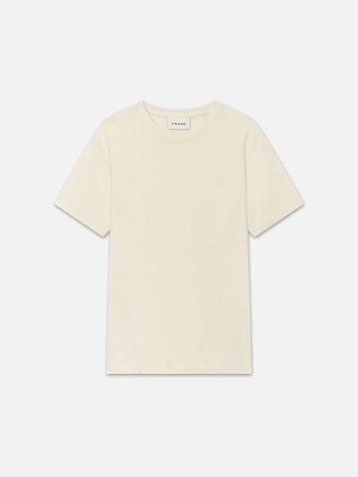 Frame Duo Fold Tee In White Sand