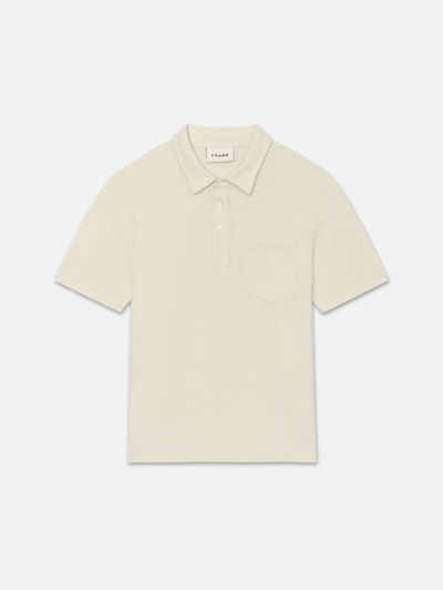 Frame Duo Fold Polo In White Canvas