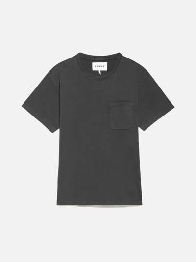 Frame Vintage T-shirt Vintage Off Black Cotton In Grey