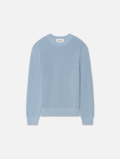 Frame Cotton-wool Jumper In Light Blue