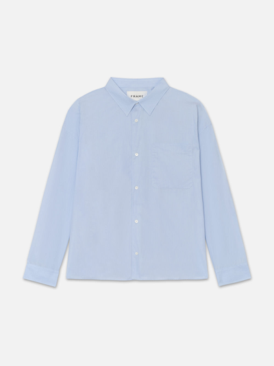 Frame Relaxed Cotton Shirt Light Blue