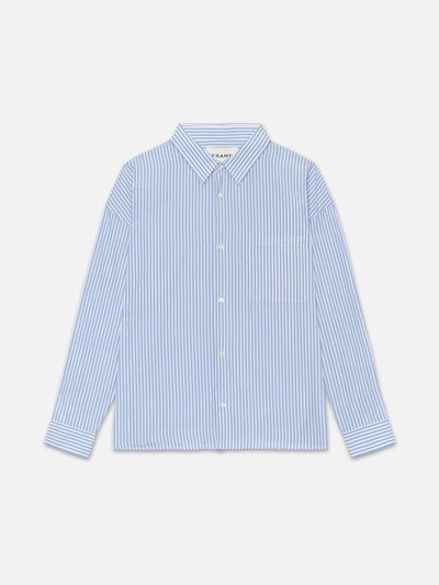 Frame Relaxed Blue Striped Shirt Cotton