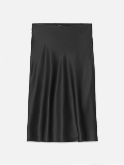 Frame 90's Bias Skirt Black 100% Silk