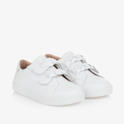 Old Soles Kids' Girls White Leather Trainers