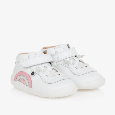 Old Soles Babies' Girls White Leather Trainer Shoes