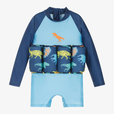 Soli Swim Babies' Boys Blue Dinosaur Float Suit (upf50+)