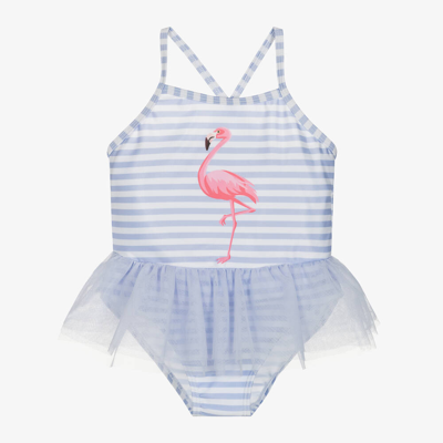 Soli Swim Kids' Girls Purple Flamingo Swimsuit (upf50+)