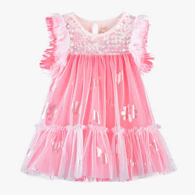 Billieblush Kids' Girls Pink Tulle Dress