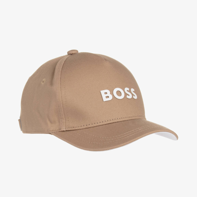 Hugo Boss Kids' Boss Boys Beige Cotton Cap