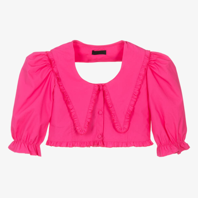 Fun & Fun Kids' Girls Fuchsia Pink Cotton Blouse