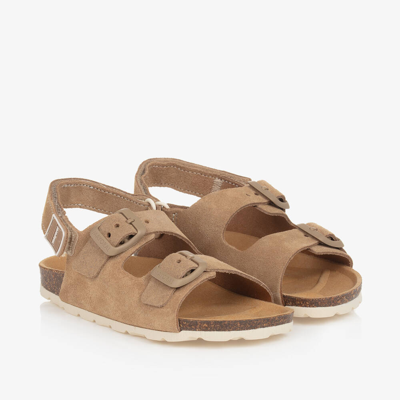 Mayoral Beige Suede Leather Sandals