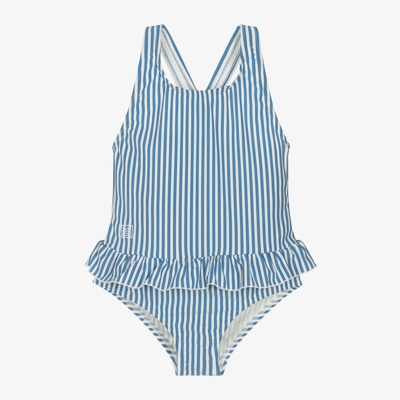 Liewood Kids' Girls Blue Stripe Swimsuit (upf40+)