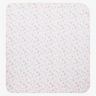 My Little Pie Girls Pink Supima Cotton Rosie Blanket (80cm) In White