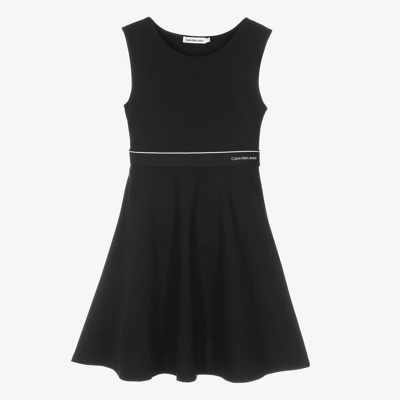 Calvin Klein Teen Girls Black Viscose Jersey Dress