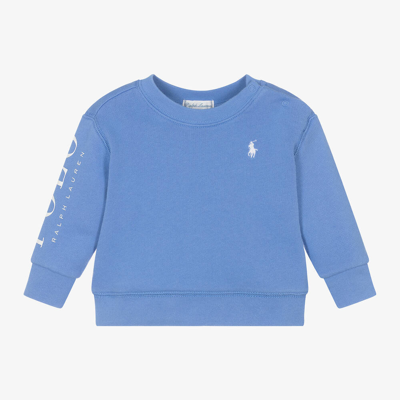 Ralph Lauren Baby Boys Blue Cotton Polo Sweatshirt