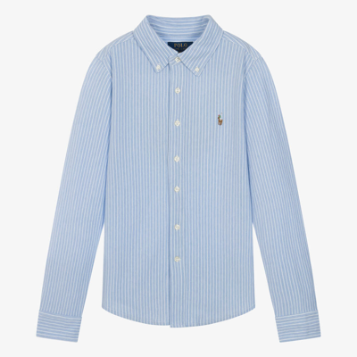 Ralph Lauren Teen Boys Blue Striped Cotton Shirt