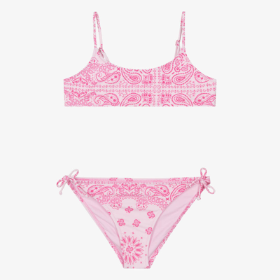Mc2 Saint Barth Teen Girls Pink Bandana Print Bikini
