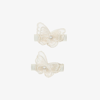 CUTE CUTE GIRLS IVORY BUTTERFLY HAIR CLIPS (2 PACK)