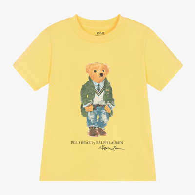 Ralph Lauren Kids' Tee Bear In Yellow