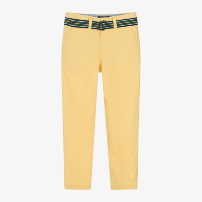 Ralph Lauren Kids' Boys Yellow Cotton Chino Trousers