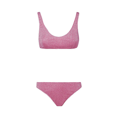 Oseree Oséree Pink Lumiere Sporty Bikini Set In Green