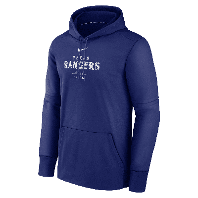 NIKE MEN'S TEXAS RANGERS AUTHENTIC COLLECTION PRACTICE  THERMA MLB PULLOVER HOODIE,1015594594