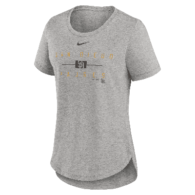 Nike San Diego Padres Knockout Team Stack  Women's Mlb T-shirt In Grey