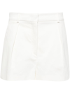 Sportmax Unico High-rise Twill Shorts In White