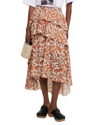 Maje Justy Paisley-print Cotton-voile Midi Skirt