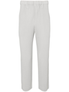 ISSEY MIYAKE GREY TAPERED PLISSÉ TROUSERS