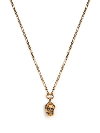 Alexander Mcqueen Victorian Skull Necklace In Gold