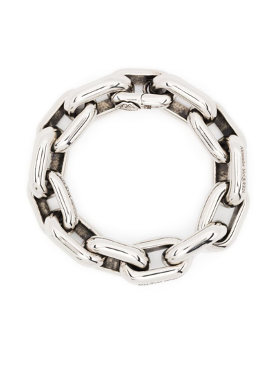 Alexander Mcqueen Silver-tone Polished Chain-link Bracelet