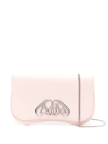 Alexander Mcqueen Logo-plaque Leather Crossbody Bag In Pink