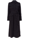 PROENZA SCHOULER BLACK VANESSA BELTED SHIRT DRESS