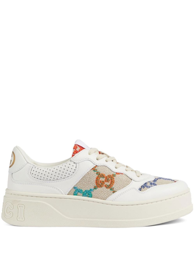 Gucci Psychadelic Gg Chunky Sneakers In White