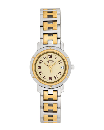 Hermes Hermès Women's Clipper Watch, Circa 2000s (authentic ) In Gold