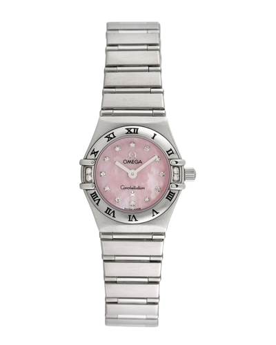 Omega Women's Constellation Diamond Watch, Circa 1990s (authentic ) In Metallic