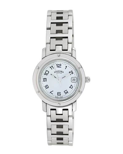 Hermes Hermès Women's Clipper Watch, Circa 1990s (authentic ) In Metallic