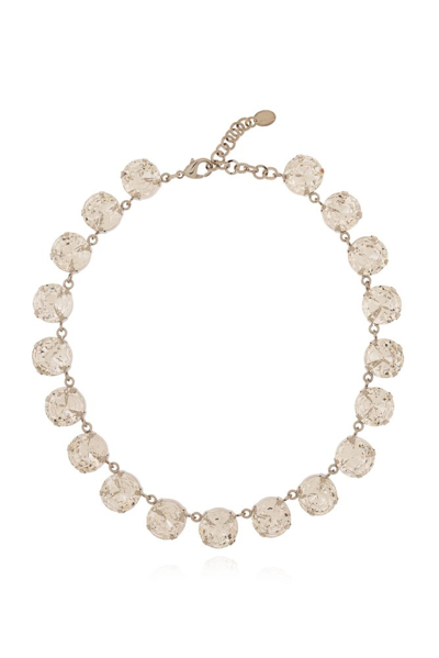Moschino Embellished Chain In Silver