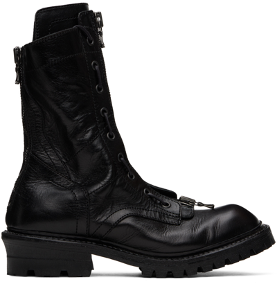 Julius Black Two-way Zip Boots