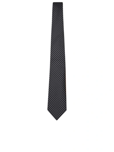 Canali Silk Tie In Black