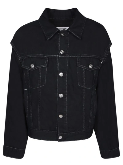 Mm6 Maison Margiela Black Button Denim Jacket