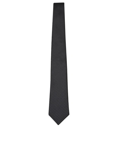 Canali Silk Tie In Black
